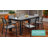 LexMod Maine Aluminum 5-Piece Outdoor Patio Dining Table and Chair Set-962601535