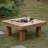 Modern Burlywood Solid Wood Square Coffee Table
