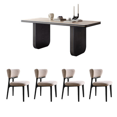 Ensemble de table de salle à manger rectangulaire vintage haut de gamme