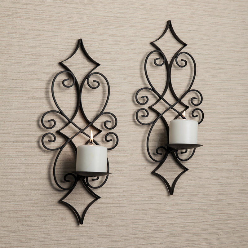 2 Piece Metal Wall Sconce Set