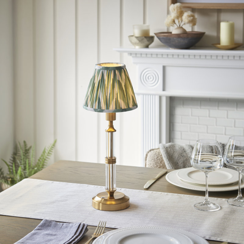 Morton Rechargeable Metal Table Lamp, Green