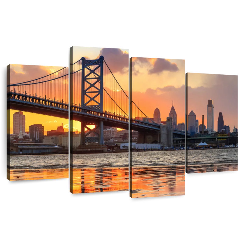Lilie Philadelphia Bridge, H 22 po x l 36 po