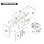 Meuble-lavabo flottant 35,4 po avec lavabo et plateau en faux marbre