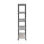 Bibliothèque à 4 tablettes avec structure en métal en bois flotté gris et noir-1846831540-1846831542