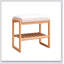 Banc à chaussures en bois massif naturel avec coussin éponge à rebond élevé, idéal pour le rangement dans l'entrée et les sièges confortables.-941655386