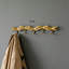 Portemanteaux mural robuste en laiton avec 5 crochets triples