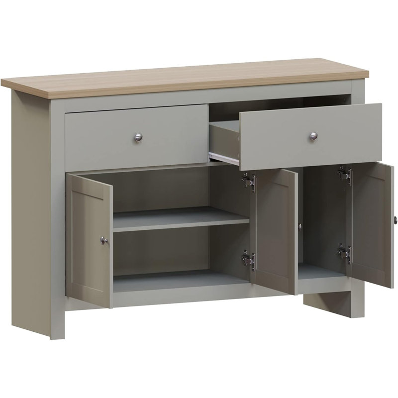 Beacsfield 117Cm Wide 2 Drawer Sideboard, Grey