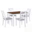 Ensemble de table de salle à manger 5 pièces avec 4 chaises à dossier en X-737991389