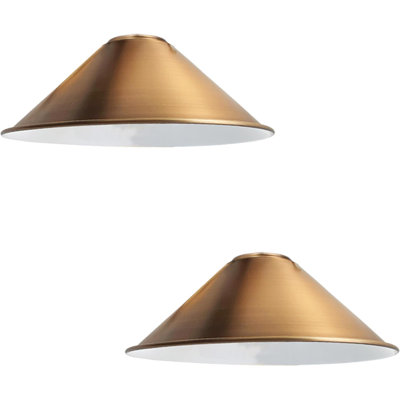 Ensemble de 2 abat-jours de remplacement en métal industriel rétro pour plafonniers, lampes murales convenant au salon, à la chambre à coucher, à la cuisine et au couloir