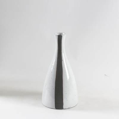 Vase de table en céramique noir/blanc Damia