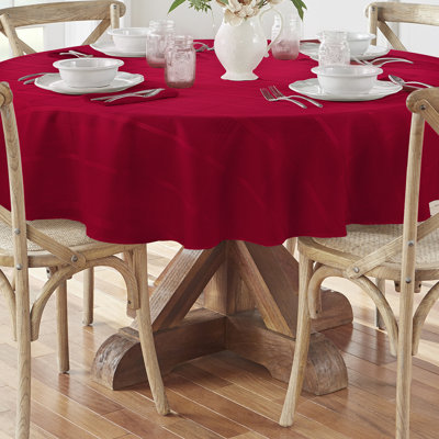 Ramiro Elegance Plaid Jacquard Round Tablecloth
