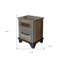 Table de chevet 2 tiroirs Loft Brown
