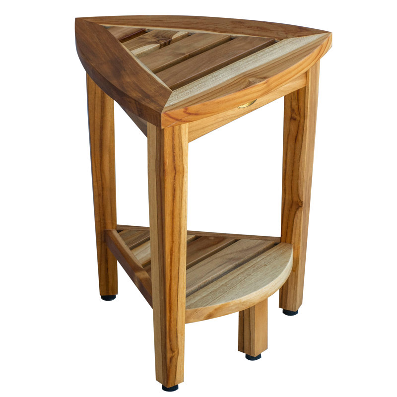 EcoDecors, EarthyTeak, 16" W Teak Shower Bench