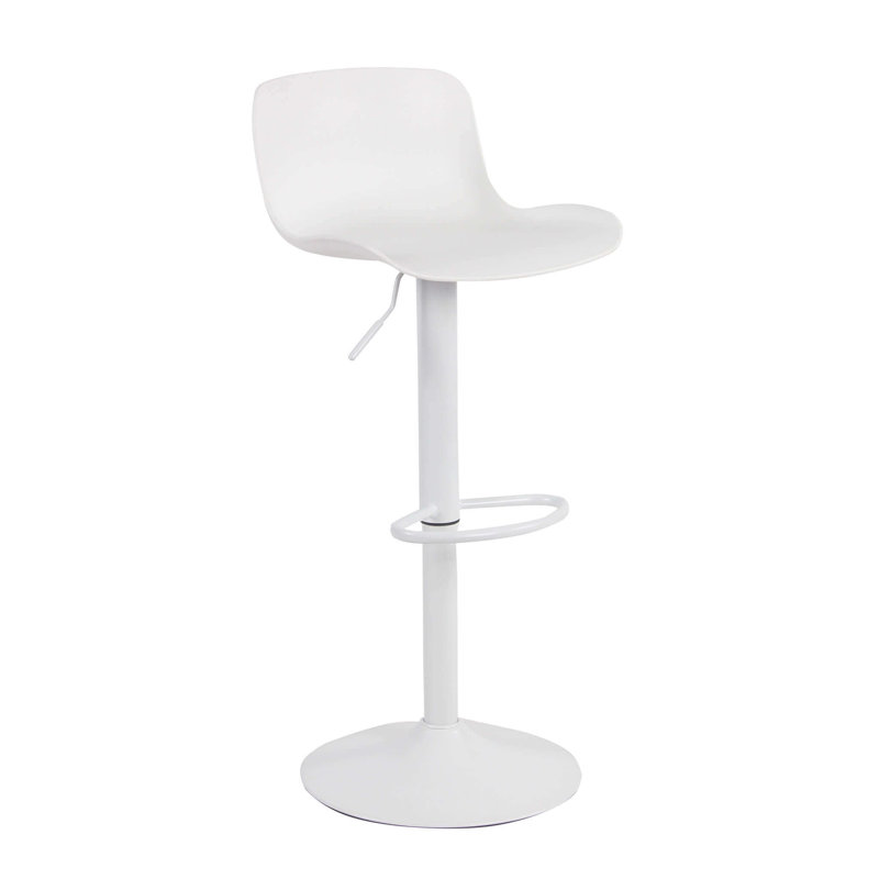 Khyree Swivel Adjustable Height Counter Stool, White