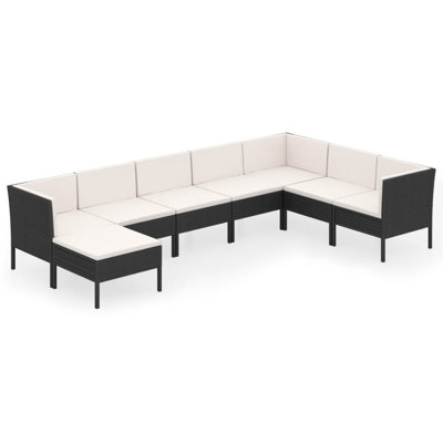 Ensemble modulaire de patio carré avec coussins 23,6 po Torika
