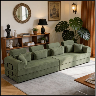 Canapé modulaire en forme de L avec coussin moelleux