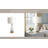 28" Casetta Glass Table Lamp, Clear/White