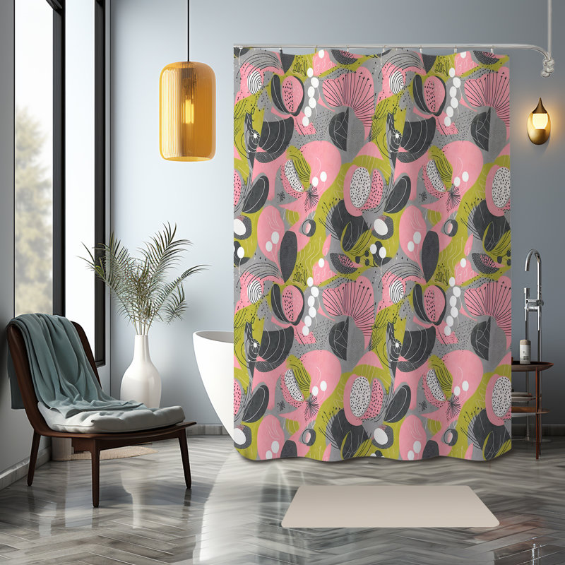 Rideau de douche abstrait, H 72 po x l 70 po, Gwinnett