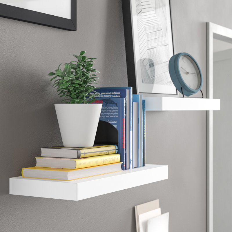 Sartaaj Floating Shelf, 24", White