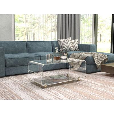 Chaslynn 4 Legs Coffee Table with Storage by Brayden Studio