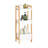 Bathroom Shelf 3-Tier Freestanding Organizer with Steel Frame for Bathroom Kitchen Bedroom,White & Natural -1162058025