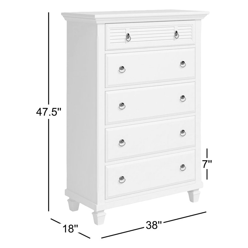 Commode 5 tiroirs Gleda