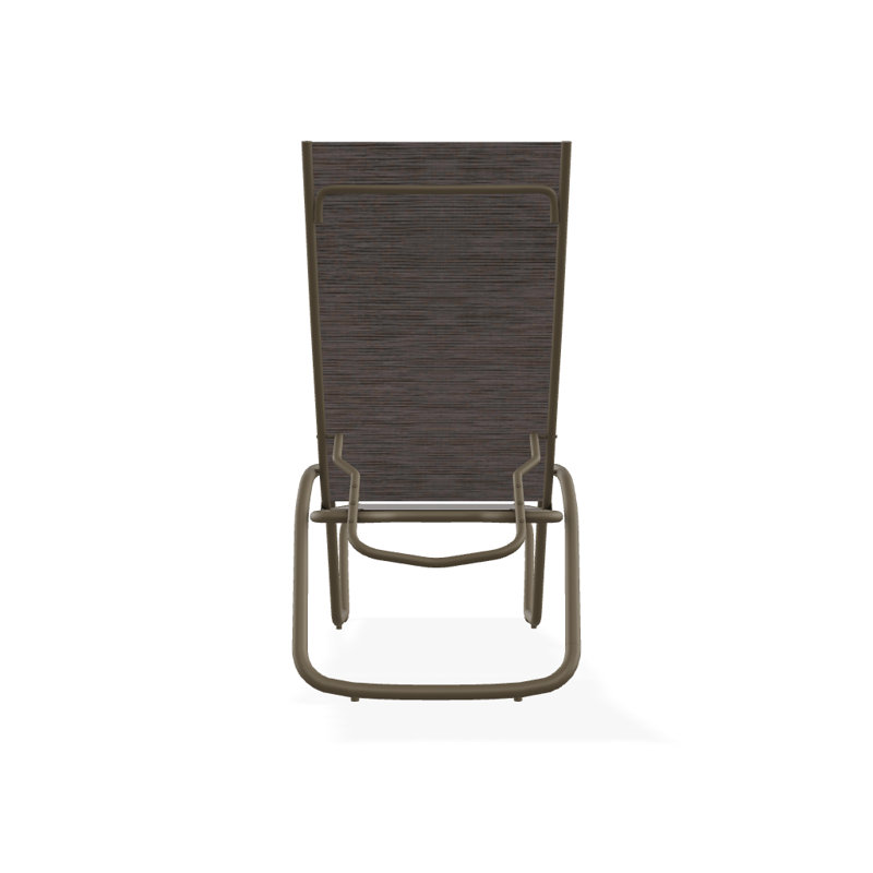 Outdoor Rust-Resistant Metal Chaise Lounge, Textured Beachwood, James