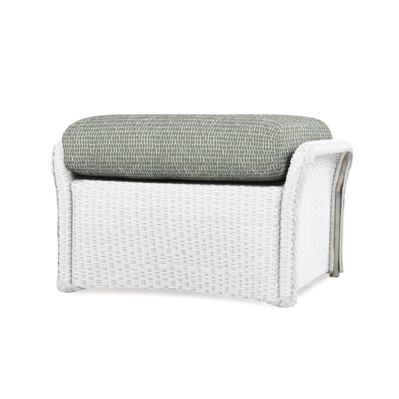 Weekend Retreat Outdoor Ottoman, Remy Cloud, White
