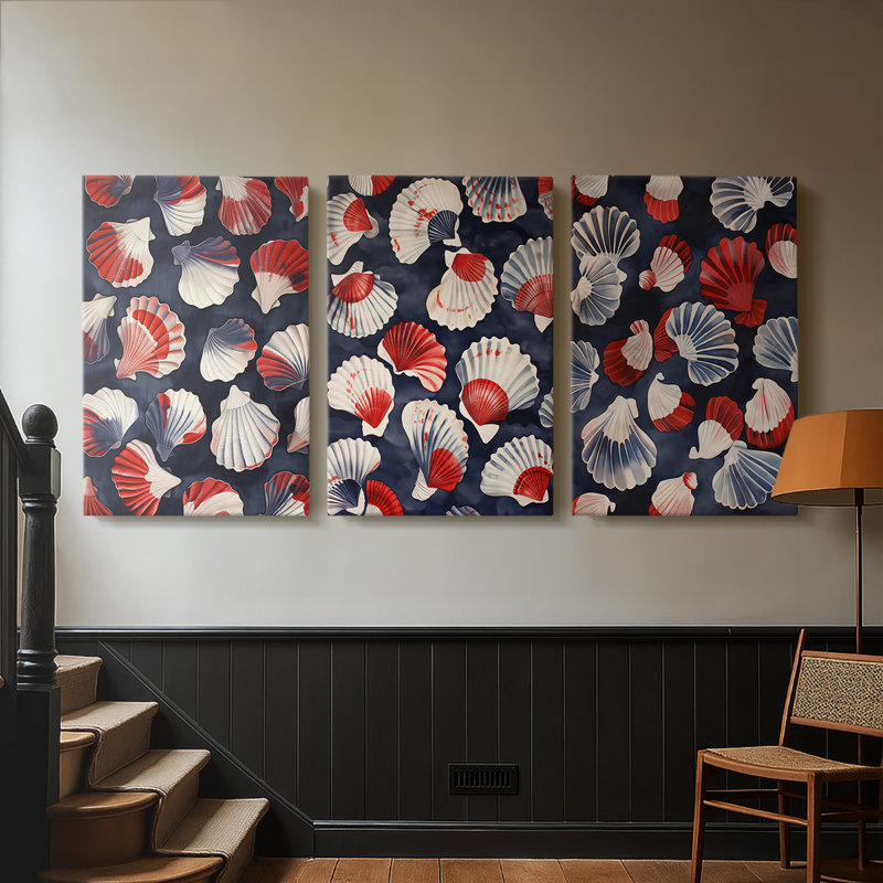 NAUTICAL Series CCCCX-3 - Toile tendue avec châssis sur mesure - 3 pièces, H 36 po x l 72 po