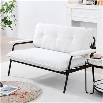 53-Inch Beige Sofa For Small Apartments, Spacious And Versatile, For Relaxation And Work From Home Scenarios