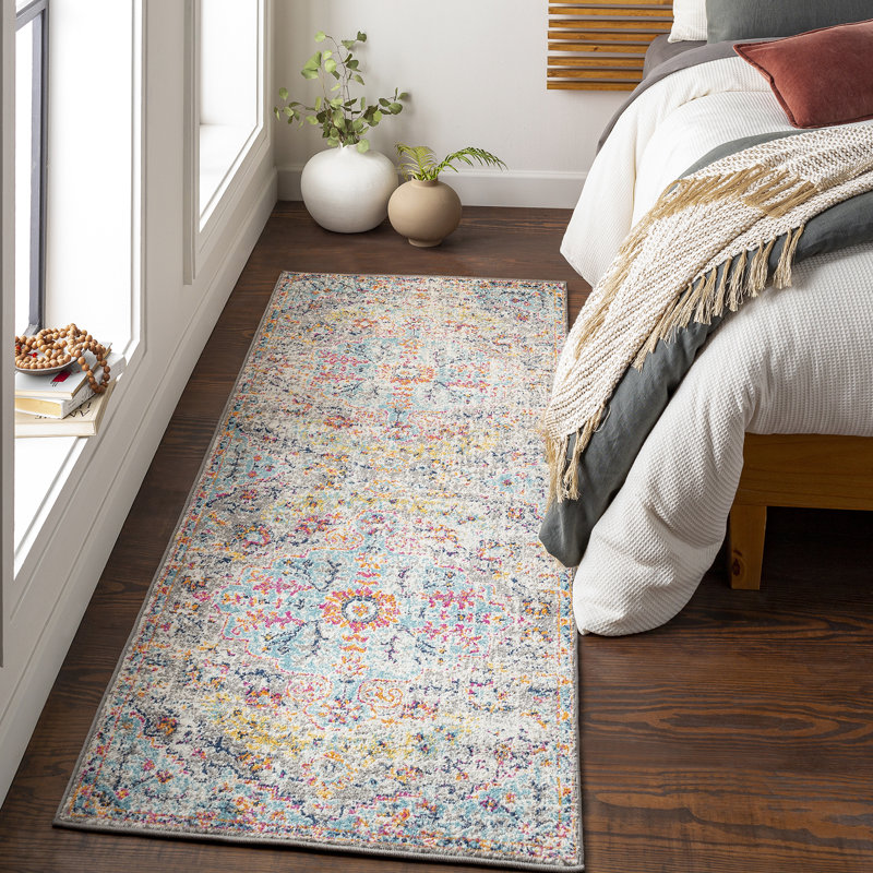 Carytown Power Loom Beige/Mustard Area Rug, Runner 78 x 220cm