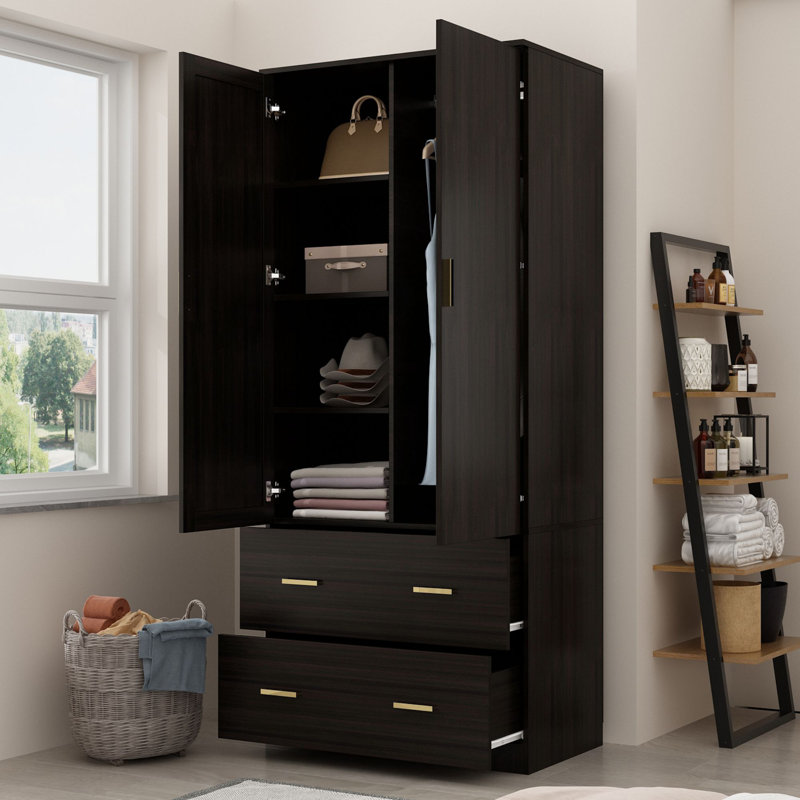 Armoire Arnettie, Brun foncé