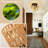 Boho Flush Mount Ceiling Light Fixture, Rattan Woven Chandelier For Farmhouse, Bedroom, Kitchen, Hallway, Nursery, Entryway