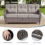 Ensemble de chaises de patio 7 pièces, ensemble de sièges d'extérieur toutes saisons avec chaises pivotantes et repose-pieds-37943111