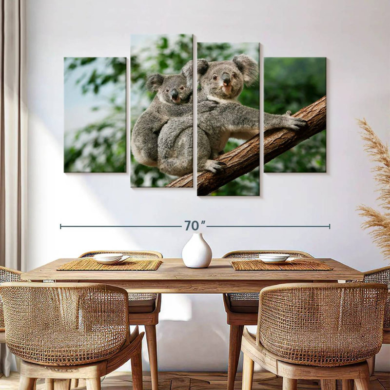 Bramala Koala mère et Joey, H 42 po x l 68 po
