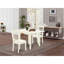 L'ensemble de table de salle à manger 3 pièces contient une table de cuisine rectangulaire avec Dropleaf et 2 chaises de salle à manger rembourrées en tissu de lin, 30 x 48 pouces, acajou-1079707009-1162597172-1162597175