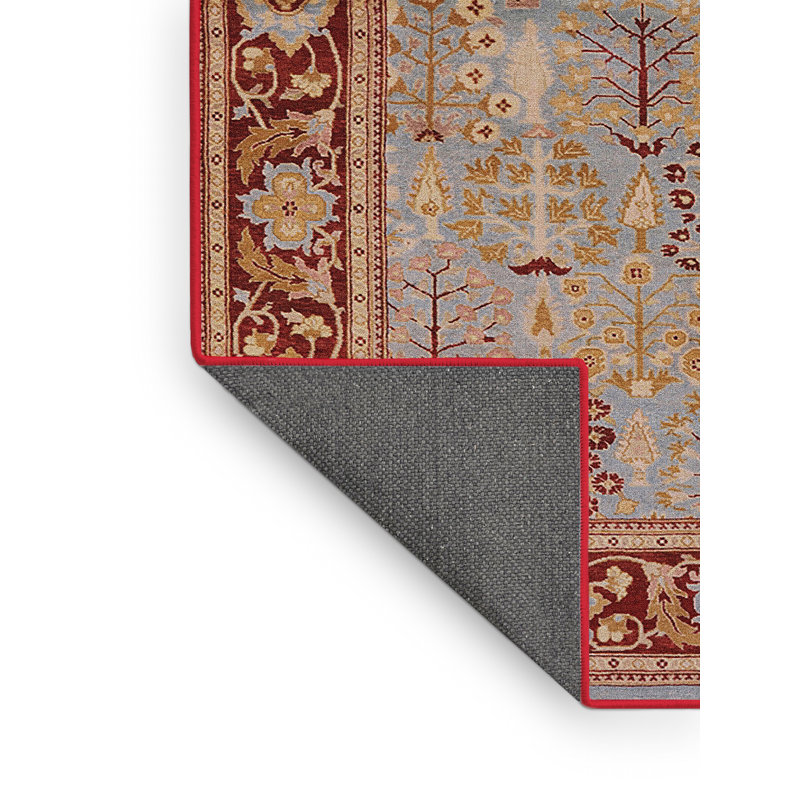 Tapis oriental rouge / bleu Plimoth, Tapis de couloir 2 pi x 5 pi