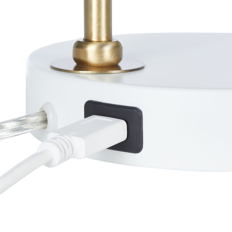 Aurelio USB Table Lamp, Off White
