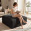 Repose-pieds 40,75 po en velours côtelé à compression pour le salon (ensemble de 1)-546480384
