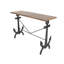 Console noire en métal avec plateau en bois brun Addeson 48 po x 15 po x 31 po