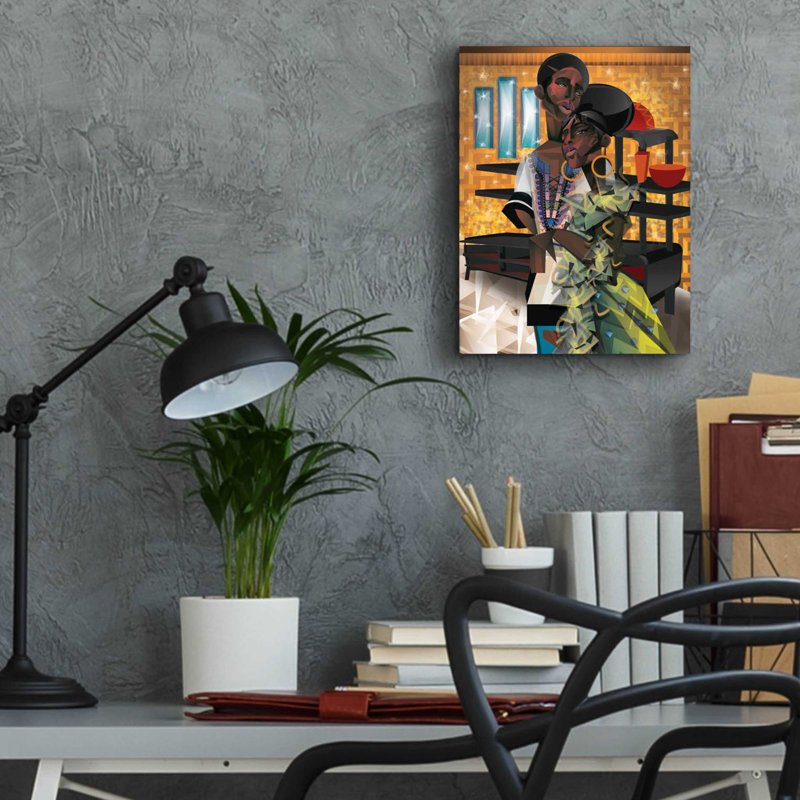 «Do You Love What You Feel» par Jaleel Campbell, art mural en verre acrylique, H 16 po x l 12 po x P 0,13 po