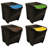 vidaXL Stackable Garbage Bin Boxes Anthracite 26.4 gal Polypropylene