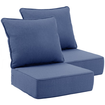 24 x 24 x 6.2 inch Outdoor Replacement Chair Cushion Set,Comfortable, Durable, Weather-Resistant Design