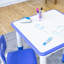 Table d'activités carrée effaçable à sec avec deux chaises ECR4Kids, mobilier pour enfants, 3 pièces-59602064