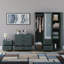 Maybery 3 Piece Bedroom Set (2 Drawer Bedside Chest, 4 Drawer Chest, 3 Door 2 Drawer Mirrored Wardrobe), (5)-332707723