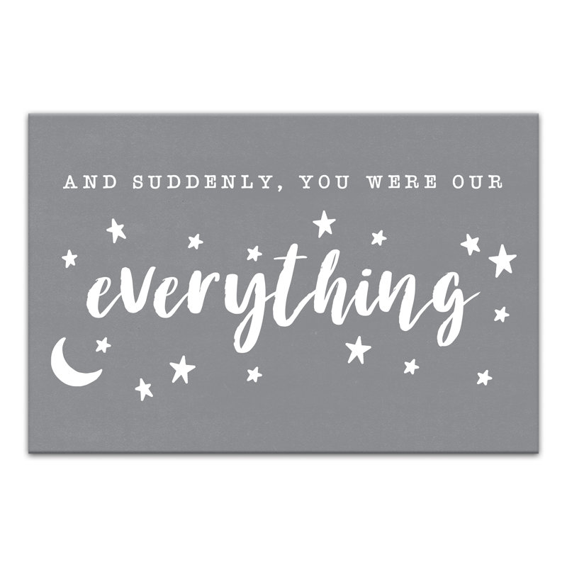 «You Were Our Everything», reproduction sur toile, H 12 po x l 18 po