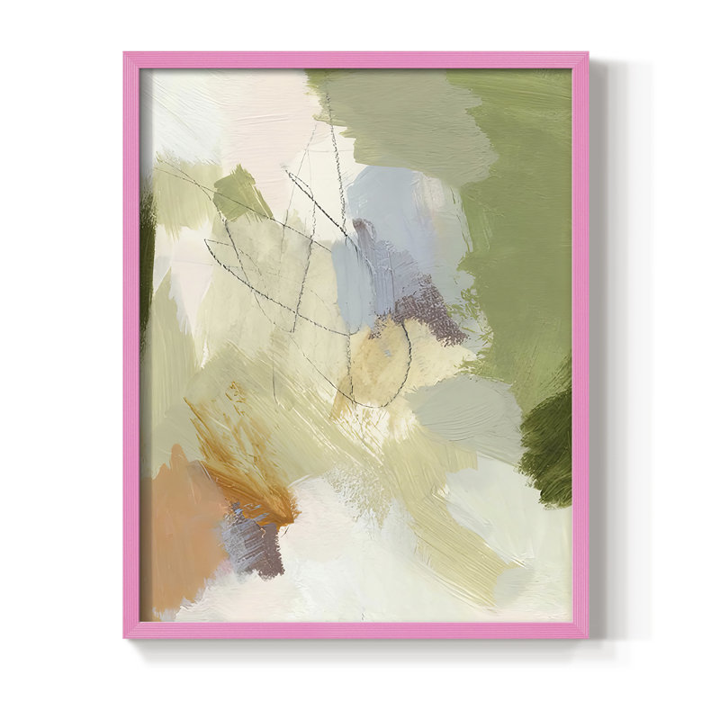 Verdure II Framed Print - Solid Wood, H 21 po x l 17 po, Rose