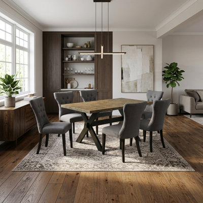 Solid Wood Top Dining Set