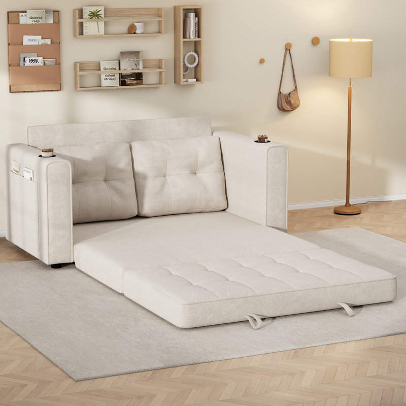 Upholstered Chaise Lounge, Beige