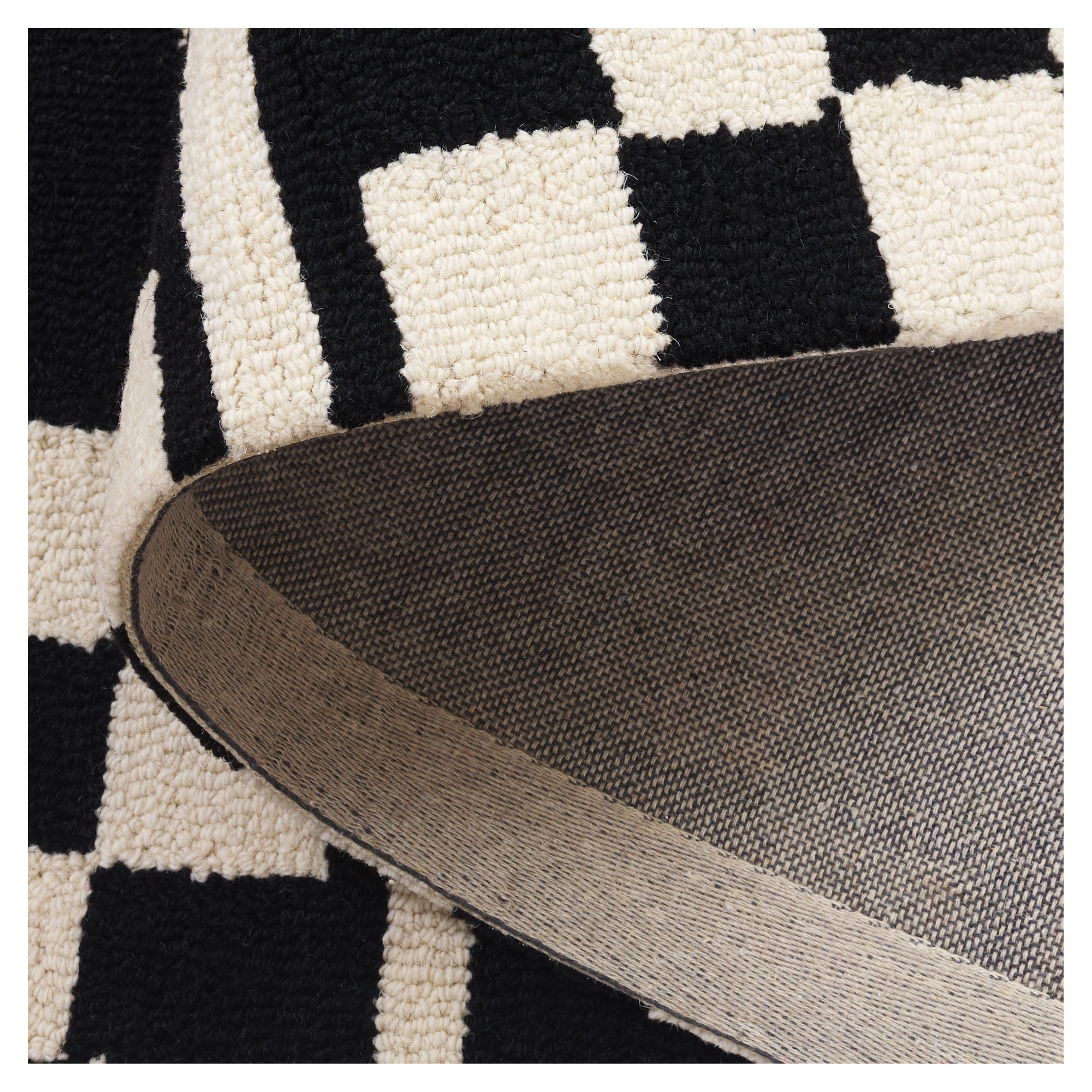 Pine 303 Hand Tufted Wool Pile Geometric Rug, Round 6'